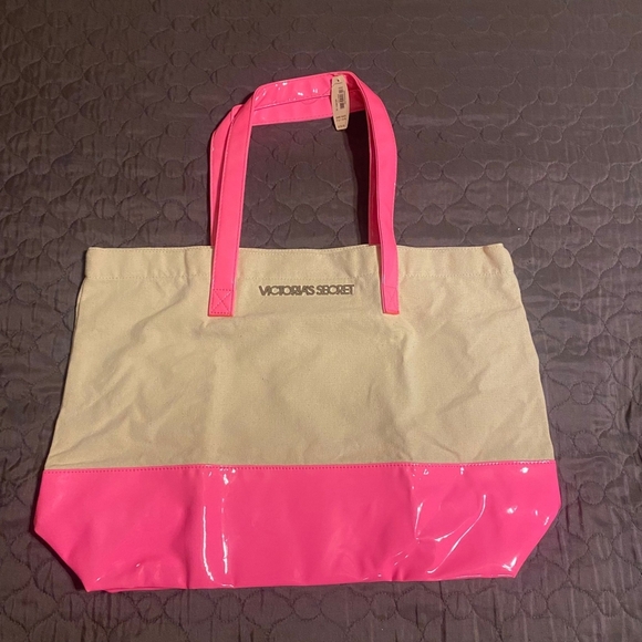 Victoria's Secret Handbags - NWT Victoria's Secret Hot Pink Pleather Tote Bag